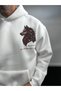 White Wolf Embroidered Hooded Sweatshirt SW-5208 - 6