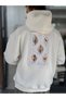 White Hooded Sweatshirt with Mono Patch SW-5212