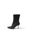 Women's Black Stone-Embellished Pointed Toe Boots, 22 cm, Ankle-Length, 9 cm Heel, Stiletto Heel, Back Zip-Up Boots, Fashion Boots - 4