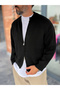 Basic Knit Cardigan with Black Zipper PM-017