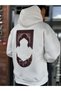 White Patchwork Hooded Sweatshirt SW-5272
