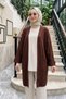 Cardigan with Stone-Embellished Sleeve Details and Button Details 260912 Dark Brown