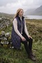 Women's Navy Blue Long Quilted Vest - 3