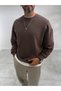 Coffee Basic Wash Oversized Sweatshirt TW-7088