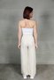 Women's muslim fabric trousers - stone - 36146 - 2