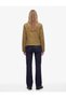 Napoleon-Style Mock Neck Khaki Women's Jacket 7WAL20178IW - 4