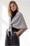 Women's Gray Wool Blend Knit Shawl BYN-00000005