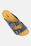 Men Slip On Cork Sandals, Navy Blue - 3