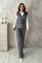 Gray Suede Vest and Pants Set - 2