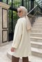 Cardigan with Stone-Embellished Sleeve Details and Button Details 260912 Beige - 3