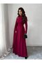 Rochie maxi, vișiniu - 4