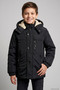 3-Zip Hooded Boys' Jacket with Plush Lining - 26K 1071