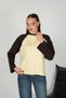 Women's Long-Sleeved Crew-Neck Paneled Casual Sweatshirt with Ribbing - 4