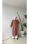 LONG MUSLIN SHIRT - BROWN