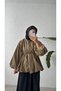 LACE BALLOON-SLEEVE JACKET - KHAKI - 2