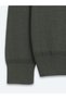 Khaki Half Turtleneck Plain Knit Wool Blended Sweater Sweater - 3