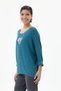 Women's Turquoise Italian-Patterned Sequin Knit Sweater, Sizes 40–46 - 2