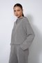 Soft-Textured Hooded and Zippered Cardigan, Gray - 2
