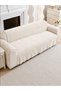 Dot-Patterned Matte Velvet Sofa Cover, 165x205, Soft-Textured Chair Shawl, "Baby Face" Fabric - 3