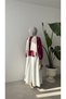 PEARL-COLLARED SHIRT - BURGUNDY - 6