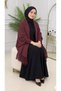 Women's Fringed-Hem, Ribbed-Sleeve, Loose-Fit Knit Poncho, One Size Fits All - 2
