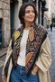 100% Cotton Colorful Ethnic Patterned Etro Shoulder Scarf, 100x100 cm