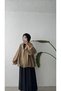 LACE BALLOON-SLEEVE JACKET - KHAKI - 6