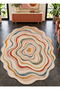 ETA Pastel Wave Pattern Modern Woven-Back Decorative Rug eta4457 - 2