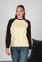 Women's Long-Sleeved Crew-Neck Paneled Casual Sweatshirt with Ribbing - 5