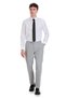 White Classic Slim Fit Long-Sleeve Shirt with Slim Fit Shirt Collar - 2