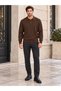 Polo Collar Button-Down Slim Fit Knit Sweater