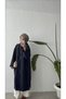 LONG COAT WITH HOOD - NAVY BLUE - 6