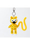 Marsupilami Amigurumi Keychain, Hand-Knitted Clutch Bag Charm and Car Accessory, Shaped Wire Tail, 100% Cotton Yarn