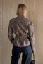 Brown Patterned Belted Jacket - 2653 - 6