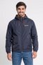 Men Regular Fit Long Sleeve Windbreaker Jacket, Navy