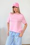 Women's Crew Neck Regular Fit Basic T-Shirt, Pink - MS0001353 - 4