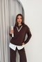 Brioche Knit Striped Zipper Set - 4