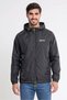 Men Brand Logo Long Sleeve Windbreaker Jacket, Dark Grey
