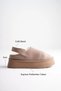 ZRT04MK06 Premium Warm-Lined Plush Slippers with Adhesive Strap, 5 cm - Light Brown Suede - 2
