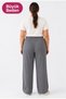 Women's Plus Size Knitted Fabric High-Waisted Pants - 2