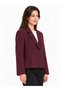 Women's Single-Button Classic-Collar Waist-Fitted Office Blazer - 3