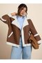 Fur coat, brown - 2