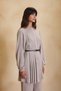 Taupe Color Belt Detail Tunic - 4