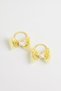 Set of 2 Girls' Rubber Hair Clips with Yellow-Speckled Buckle Detail