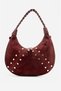 Vesta Women's Shoulder Bag, Genuine Suede Leather, TERRACOTTA