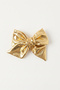 Gold Shiny Bow Detail Girls' Clip-On Hair Clip