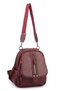 Women's Convertible Backpack and Shoulder Bag - Burgundy Victoria - 4