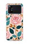 Poco M4 Pro 4G-Compatible Transparent Phone Case with Pink Rose Petal Print