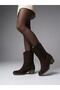 26440007K Women's Genuine Suede Leather Embroidered Western Boots - 2