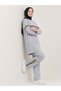 Women's Glitter Stripe Hoodless Hijab Tracksuit Set